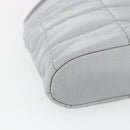 CHANEL Hand Bag Nylon Silver CC Auth 126117-11