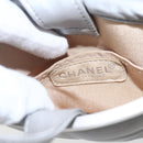 CHANEL Hand Bag Nylon Silver CC Auth 126117-18
