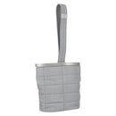 CHANEL Hand Bag Nylon Silver CC Auth 126117-1