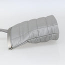 CHANEL Hand Bag Nylon Silver CC Auth 126117-4