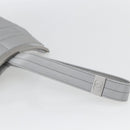CHANEL Hand Bag Nylon Silver CC Auth 126117-7