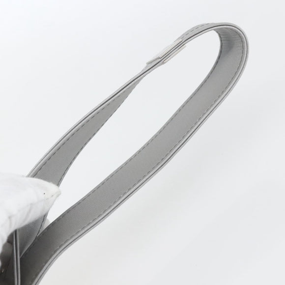 CHANEL Hand Bag Nylon Silver CC Auth 126117