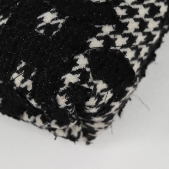 CHANEL Chain Shoulder Bag Tweed Black Gold CC Auth 126118SM