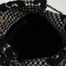 CHANEL Chain Shoulder Bag Tweed Black Gold CC Auth 126118SM-16