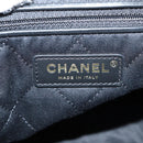 CHANEL Chain Shoulder Bag Tweed Black Gold CC Auth 126118SM-17