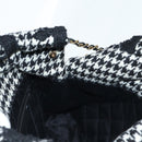 CHANEL Chain Shoulder Bag Tweed Black Gold CC Auth 126118SM-19