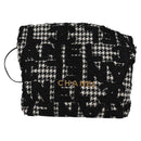 CHANEL Chain Shoulder Bag Tweed Black Gold CC Auth 126118SM-2