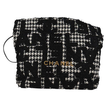 CHANEL Chain Shoulder Bag Tweed Black Gold CC Auth 126118SM - 0