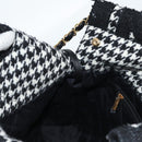 CHANEL Chain Shoulder Bag Tweed Black Gold CC Auth 126118SM-20