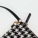 CHANEL Chain Shoulder Bag Tweed Black Gold CC Auth 126118SM-26