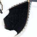 CHANEL Chain Shoulder Bag Tweed Black Gold CC Auth 126118SM-28