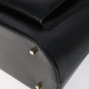 Salvatore Ferragamo Hand Bag Leather Black Gold Auth 126121-10