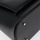 Salvatore Ferragamo Hand Bag Leather Black Gold Auth 126121-11