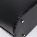 Salvatore Ferragamo Hand Bag Leather Black Gold Auth 126121-13