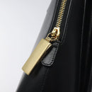 Salvatore Ferragamo Hand Bag Leather Black Gold Auth 126121-15