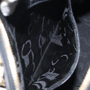 Salvatore Ferragamo Hand Bag Leather Black Gold Auth 126121-20