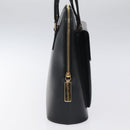 Salvatore Ferragamo Hand Bag Leather Black Gold Auth 126121-4
