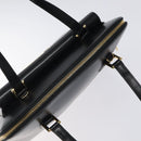 Salvatore Ferragamo Hand Bag Leather Black Gold Auth 126121-6