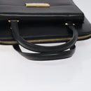 Salvatore Ferragamo Hand Bag Leather Black Gold Auth 126121-7