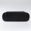 Salvatore Ferragamo Hand Bag Leather Black Gold Auth 126121-9