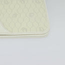 Christian Dior Honeycomb Canvas Chain Shoulder Bag PVC White Gold Auth 126123-11