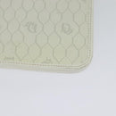 Christian Dior Honeycomb Canvas Chain Shoulder Bag PVC White Gold Auth 126123-17