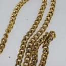 Christian Dior Honeycomb Canvas Chain Shoulder Bag PVC White Gold Auth 126123-8