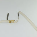 Christian Dior Honeycomb Canvas Shoulder Bag PVC White Gold Auth 126124-8