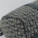 Christian Dior Trotter Canvas Boston Bag Navy Gold Auth 126126-14