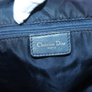 Christian Dior Trotter Canvas Boston Bag Navy Gold Auth 126126-17
