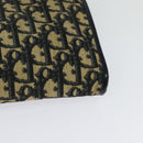 Christian Dior Trotter Canvas Shoulder Bag Navy Gold Auth 126127-8