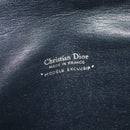 Christian Dior Trotter Canvas Shoulder Bag Navy Gold Auth 126127-11