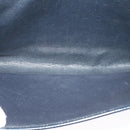 Christian Dior Trotter Canvas Shoulder Bag Navy Gold Auth 126127-12