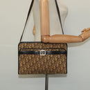 Christian Dior Trotter Canvas Shoulder Bag Beige Auth 126128-20