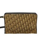 Christian Dior Trotter Canvas Shoulder Bag Beige Auth 126128-2