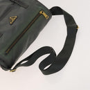 PRADA Shoulder Bag Nylon Leather 2Set Blue Gray Auth 126134-13
