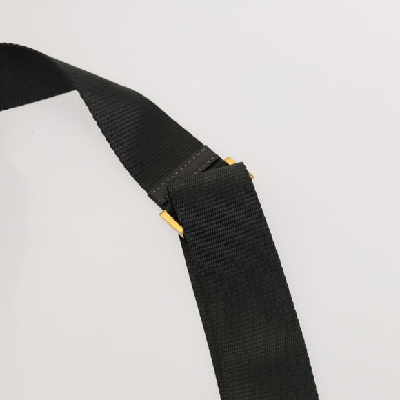 PRADA Shoulder Bag Nylon Leather 2Set Blue Gray Auth 126134