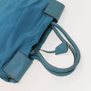 PRADA Shoulder Bag Nylon Leather 2Set Blue Gray Auth 126134-5