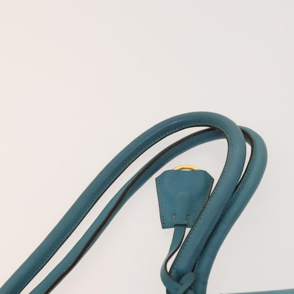 PRADA Shoulder Bag Nylon Leather 2Set Blue Gray Auth 126134