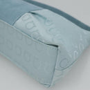 Salvatore Ferragamo Accessory Pouch Nylon Blue Silver Auth 126139-9