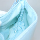 Salvatore Ferragamo Accessory Pouch Nylon Blue Silver Auth 126139-17