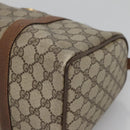 GUCCI GG Supreme Web Sherry Line Boston Bag PVC Beige Gold 40 02 007 Auth 126148-10