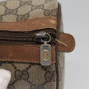 GUCCI GG Supreme Web Sherry Line Boston Bag PVC Beige Gold 40 02 007 Auth 126148-14