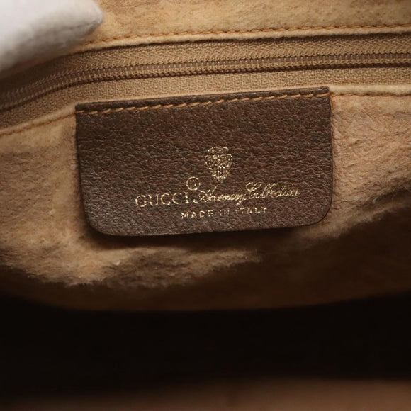 GUCCI GG Supreme Web Sherry Line Boston Bag PVC Beige Gold 40 02 007 Auth 126148