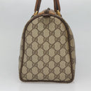 GUCCI GG Supreme Web Sherry Line Boston Bag PVC Beige Gold 40 02 007 Auth 126148-5