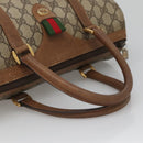 GUCCI GG Supreme Web Sherry Line Boston Bag PVC Beige Gold 40 02 007 Auth 126148-7