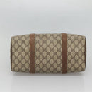 GUCCI GG Supreme Web Sherry Line Boston Bag PVC Beige Gold 40 02 007 Auth 126148-9