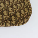 Christian Dior Trotter Canvas Shoulder Bag Brown Gold Auth 126151-16