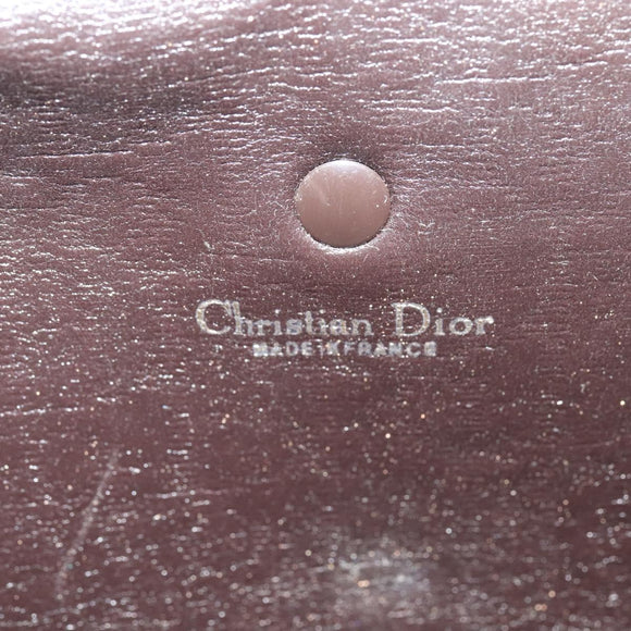 Christian Dior Trotter Canvas Shoulder Bag Brown Gold Auth 126151