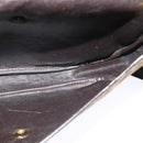 Christian Dior Trotter Canvas Shoulder Bag Brown Gold Auth 126151-18